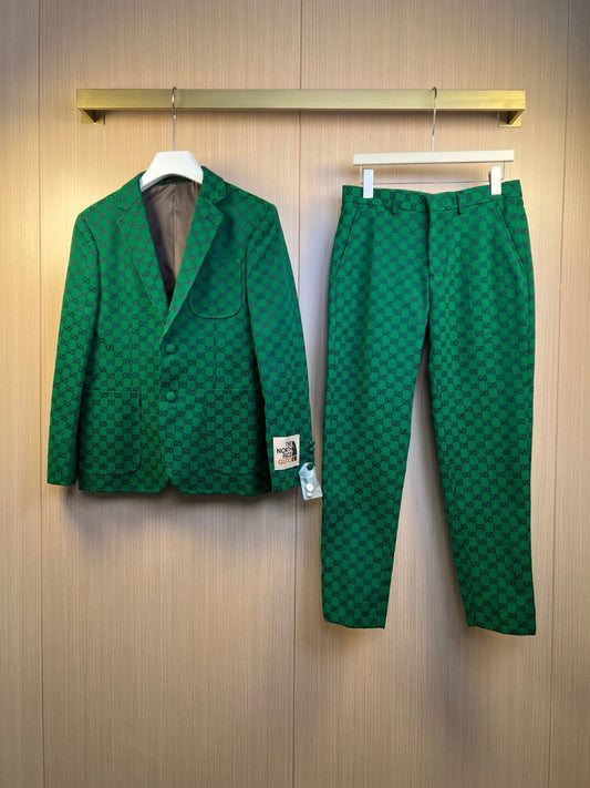 Green Jacket and Pant Suit