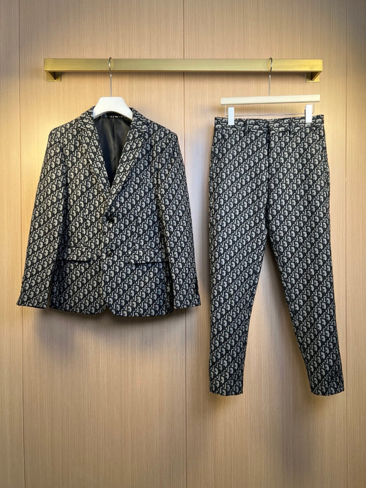 Black Jacket and Pant Suit