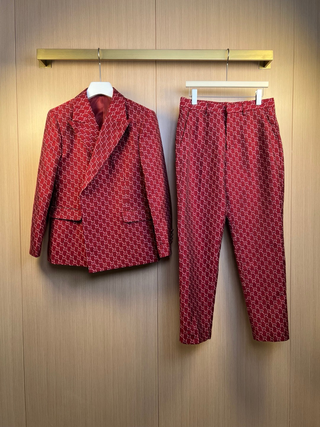 Red Jacket and Pant Suit