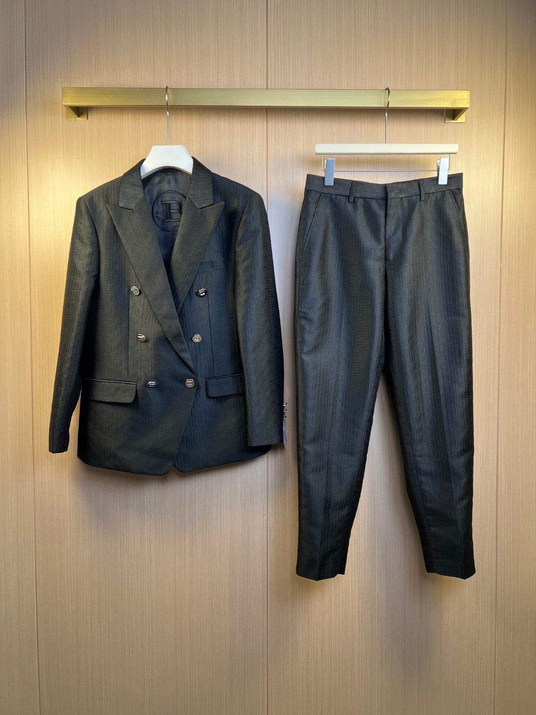 Black Jacket and Pant Suit