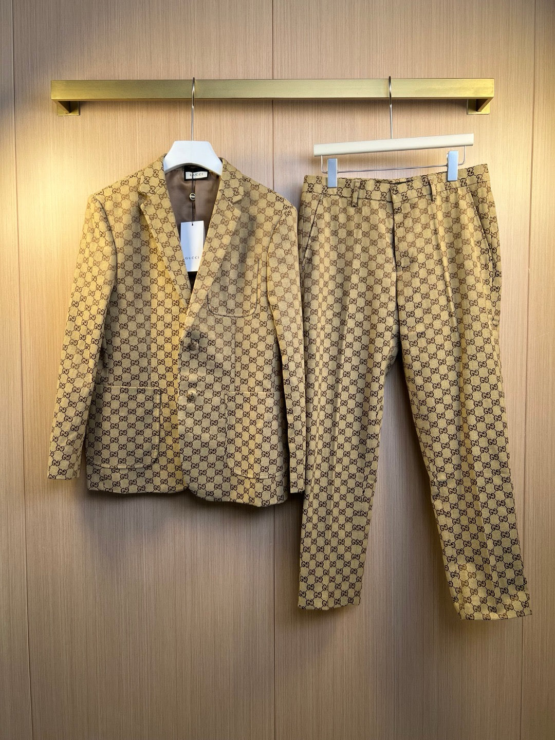 Khaki Jacket and Pant Suit