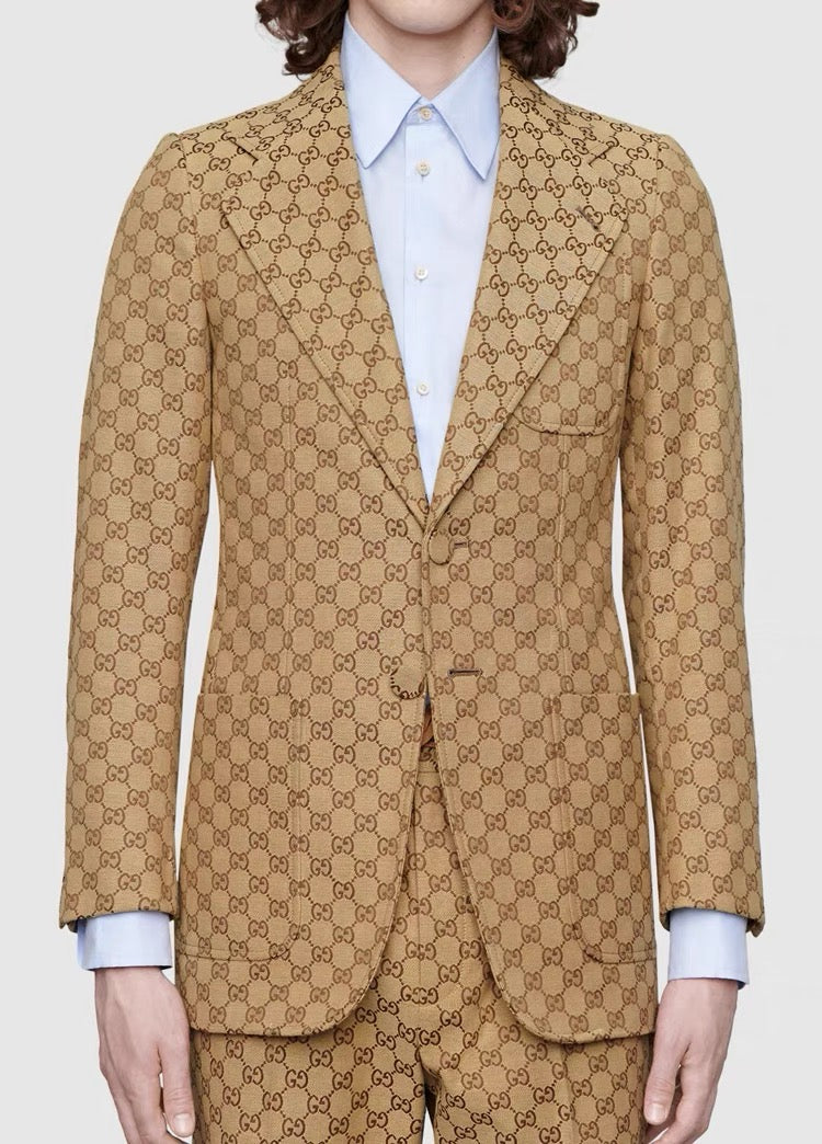 Khaki Jacket and Pant Suit