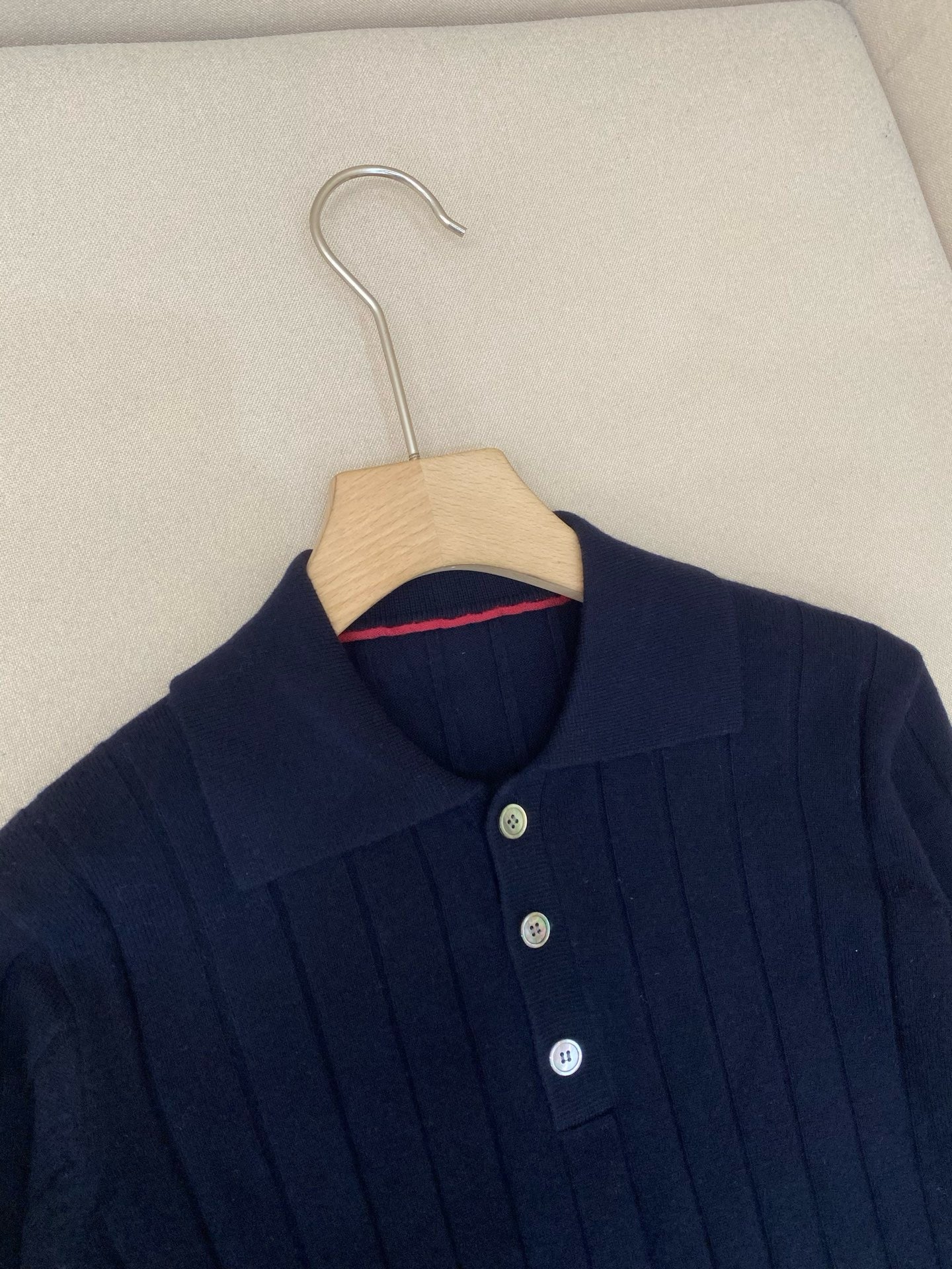 Dark Blue and Apricot Jersey