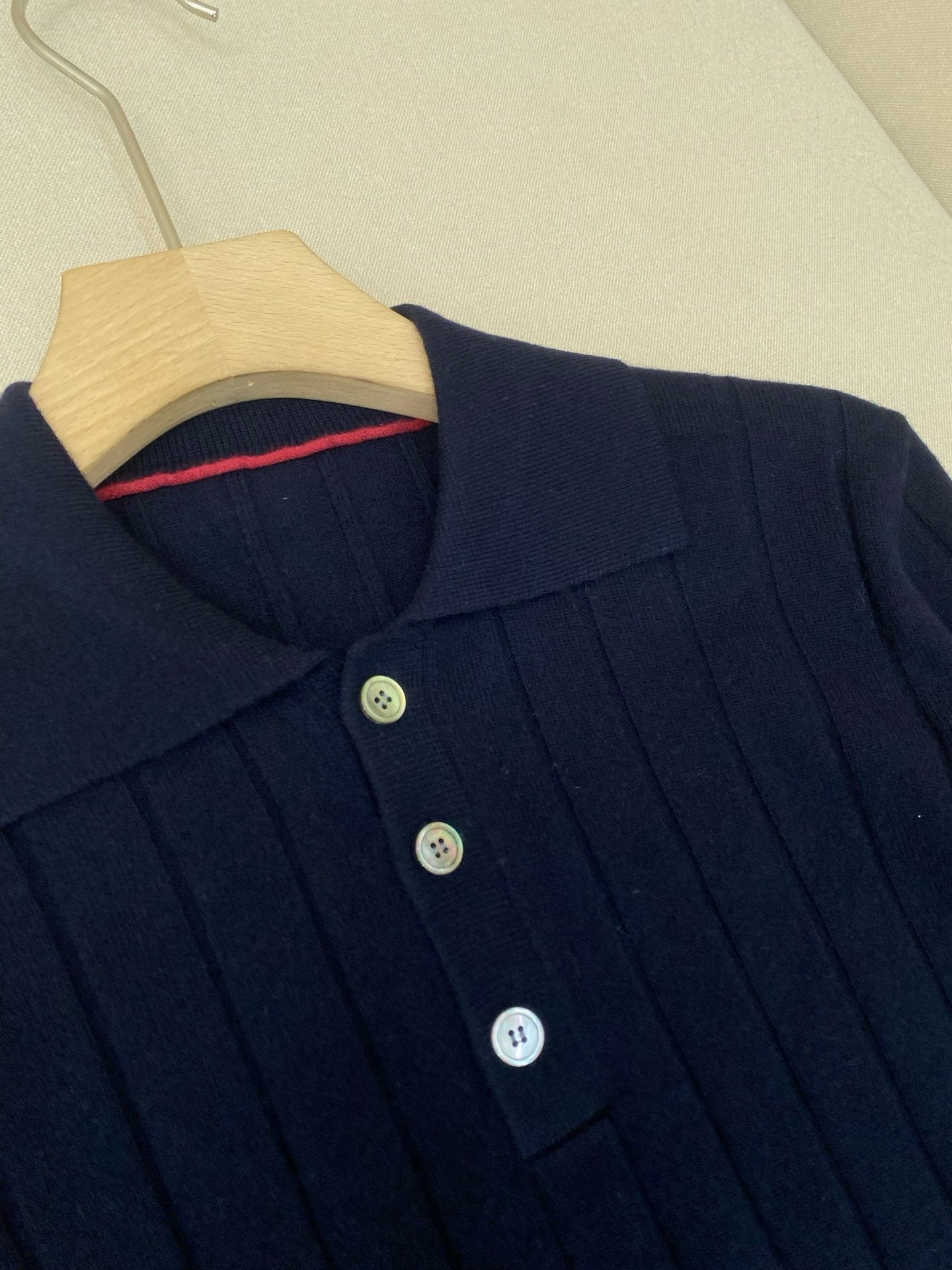 Dark Blue and Apricot Jersey