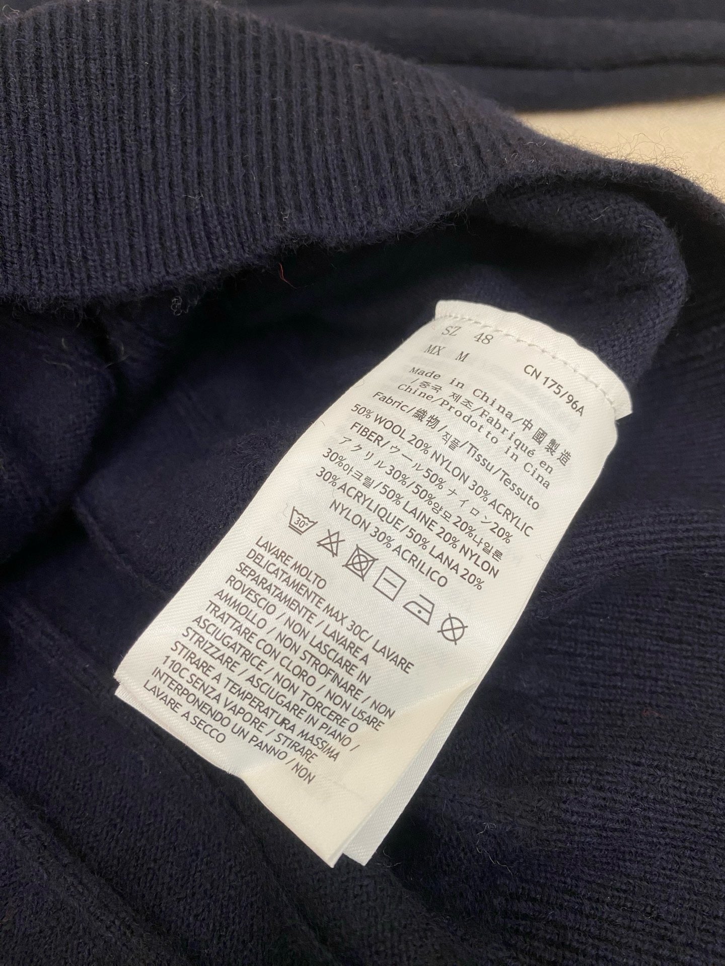 Dark Blue and Apricot Jersey