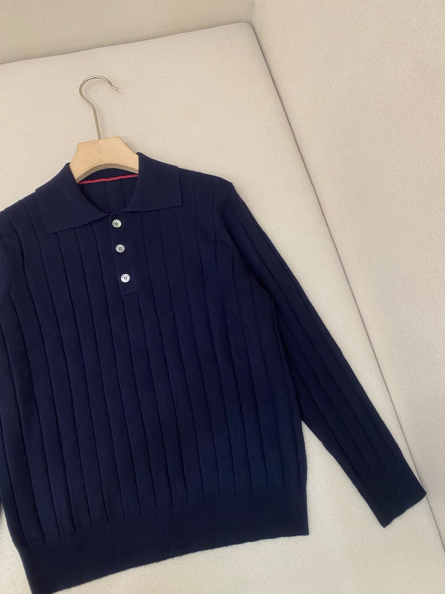 Dark Blue and Apricot Jersey