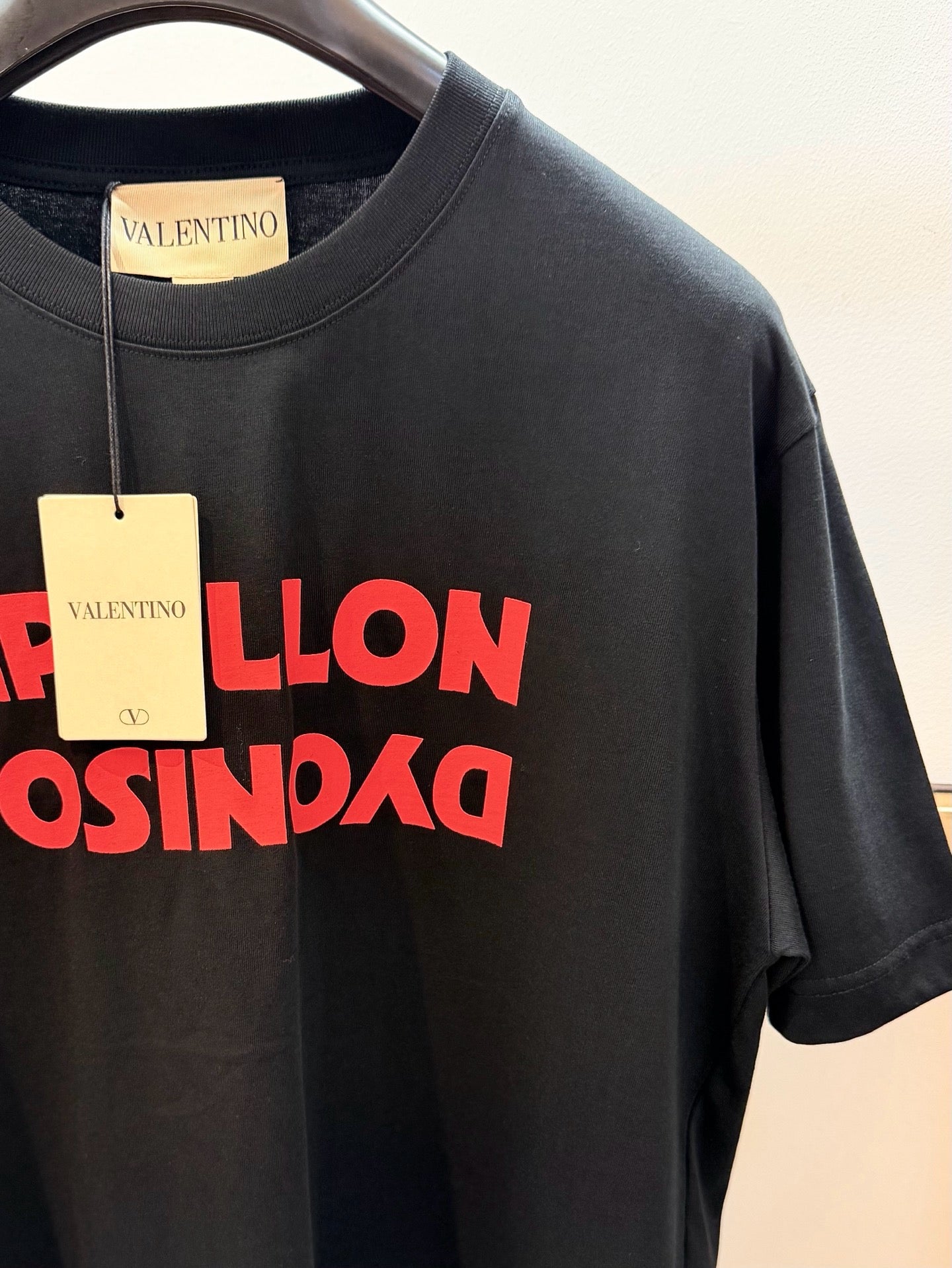 Beige and Black T-Shirt