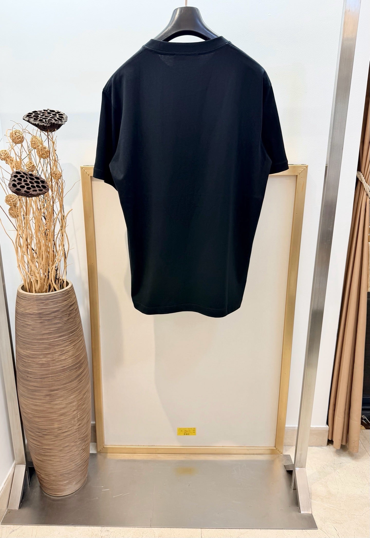 Beige and Black T-Shirt