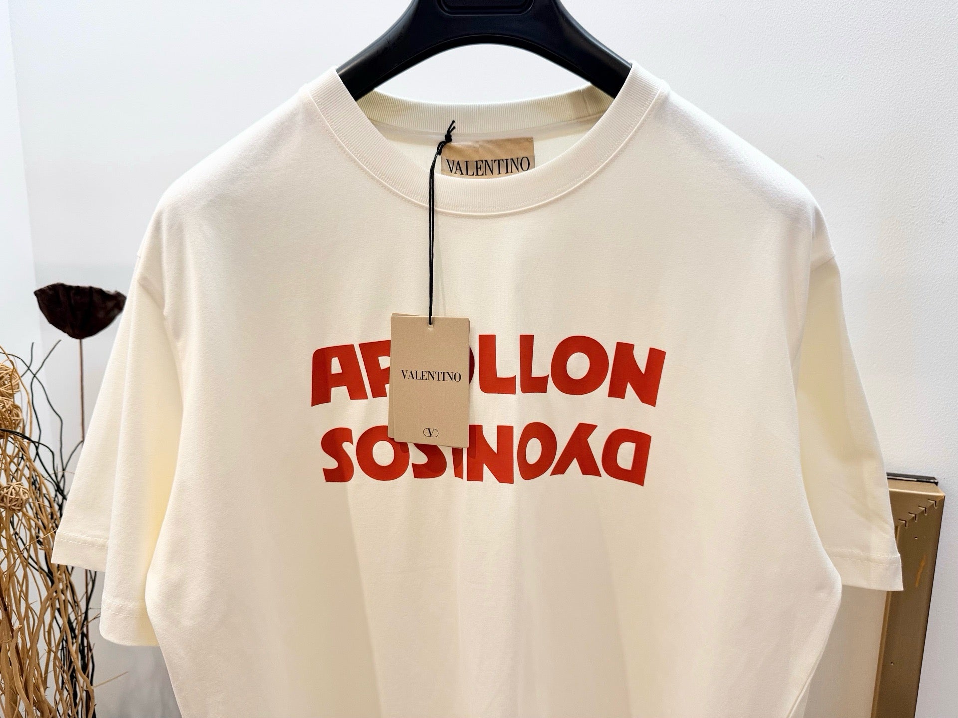 Beige and Black T-Shirt