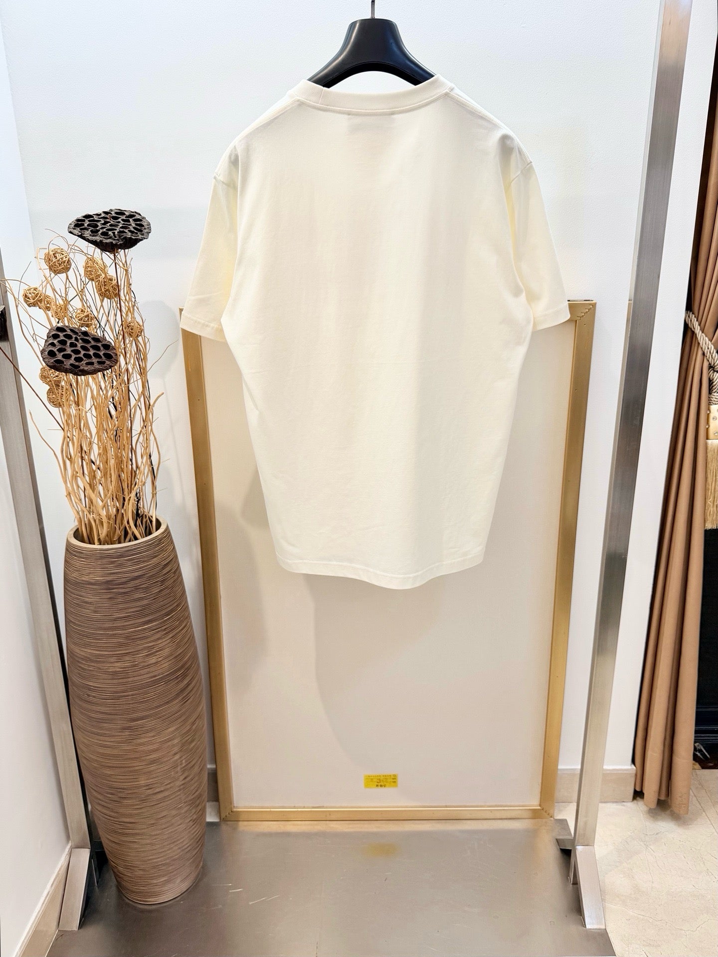 Beige and Black T-Shirt