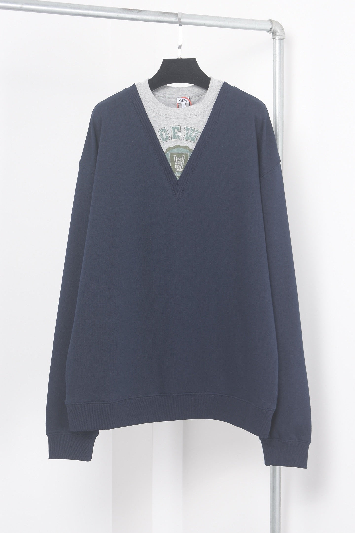 Grey and Dark Blue Jersey