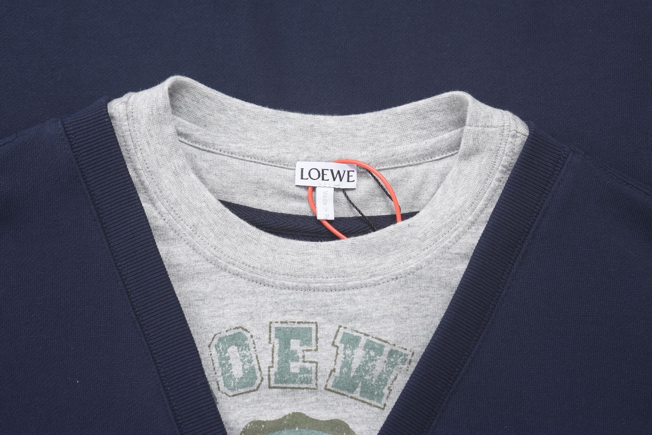 Grey and Dark Blue Jersey