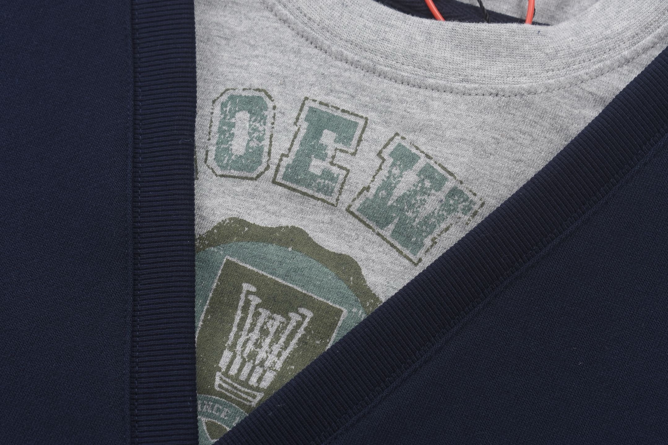 Grey and Dark Blue Jersey