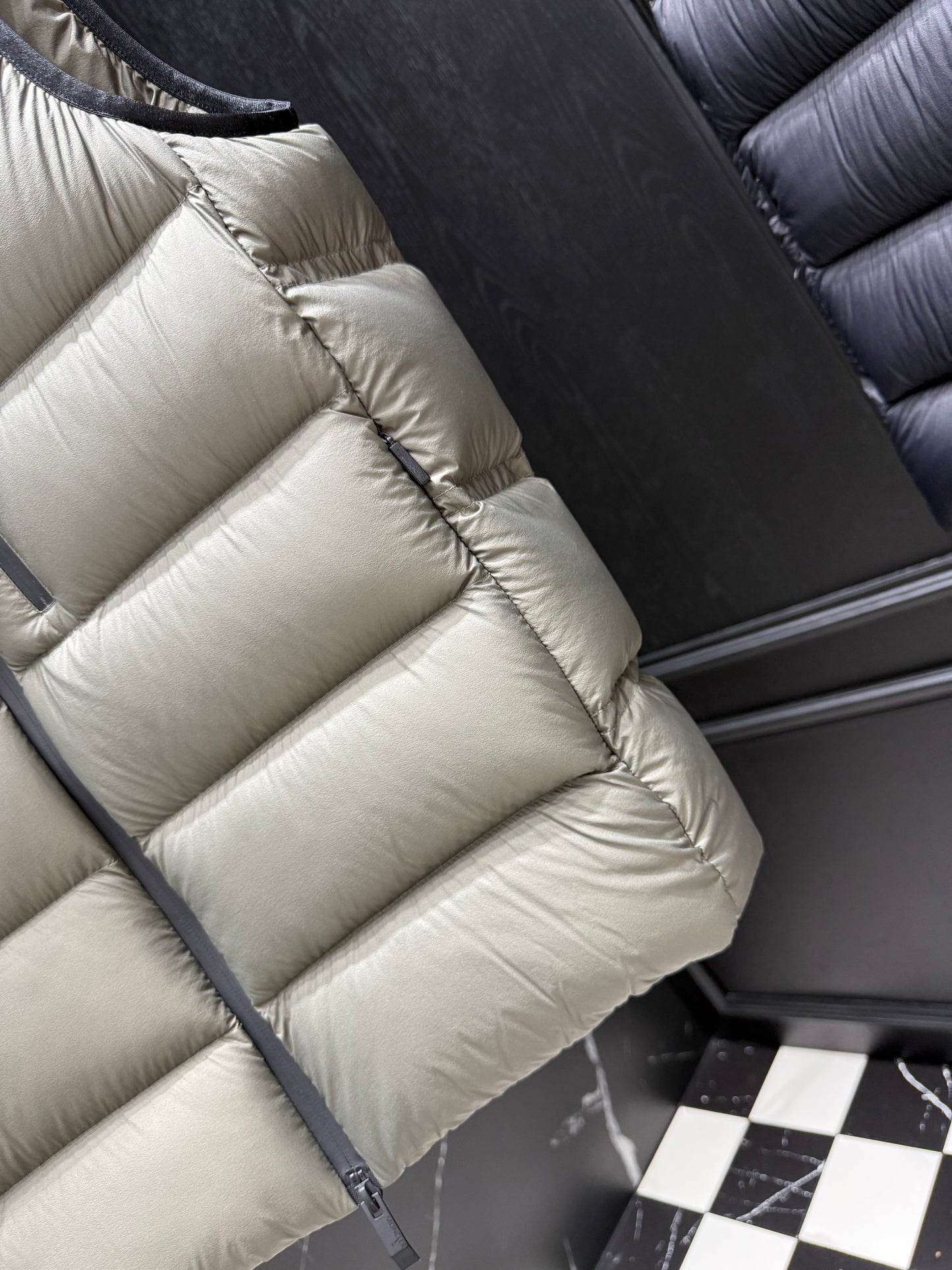 Light Green and Black Vest