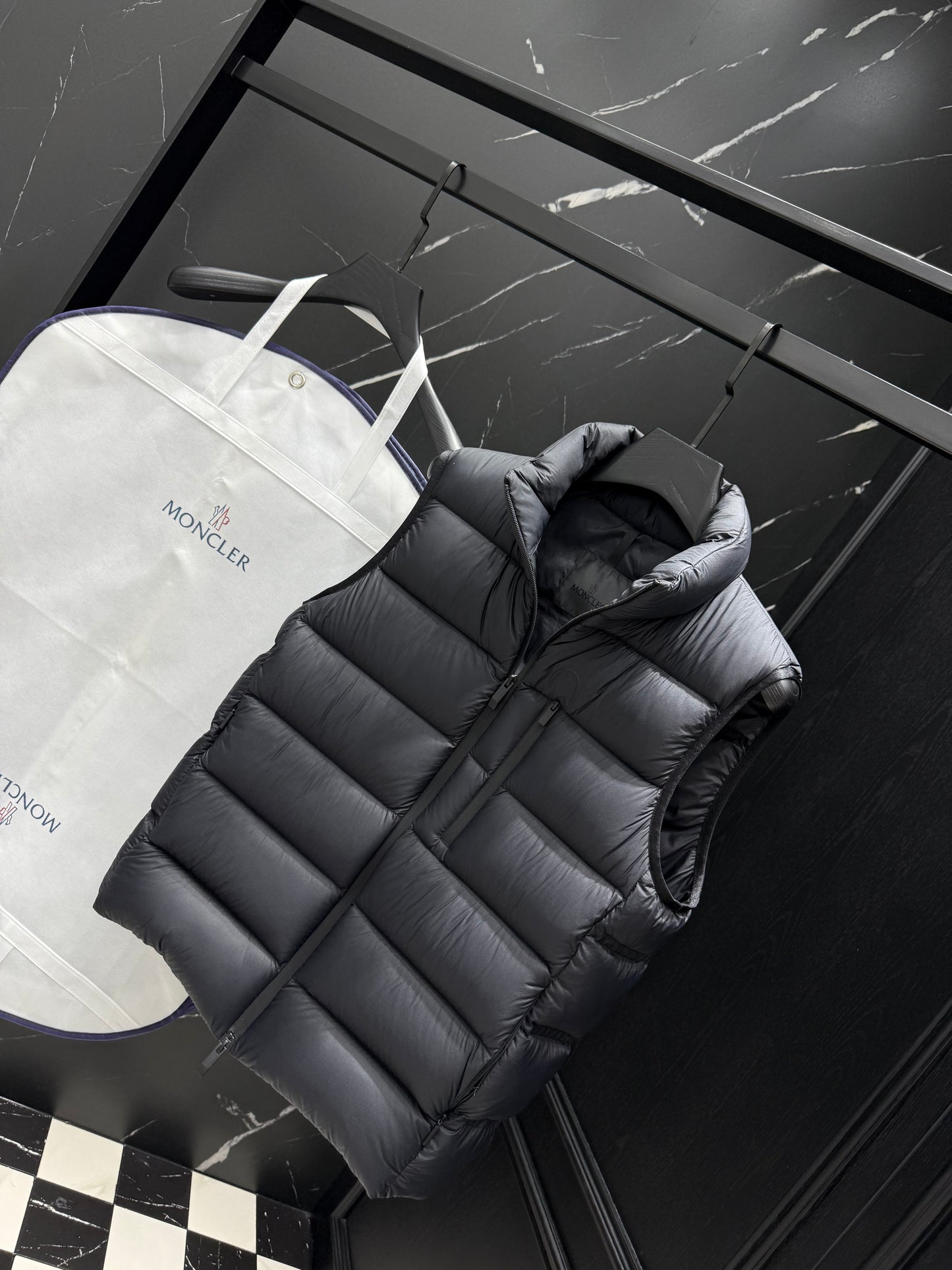 Light Green and Black Vest