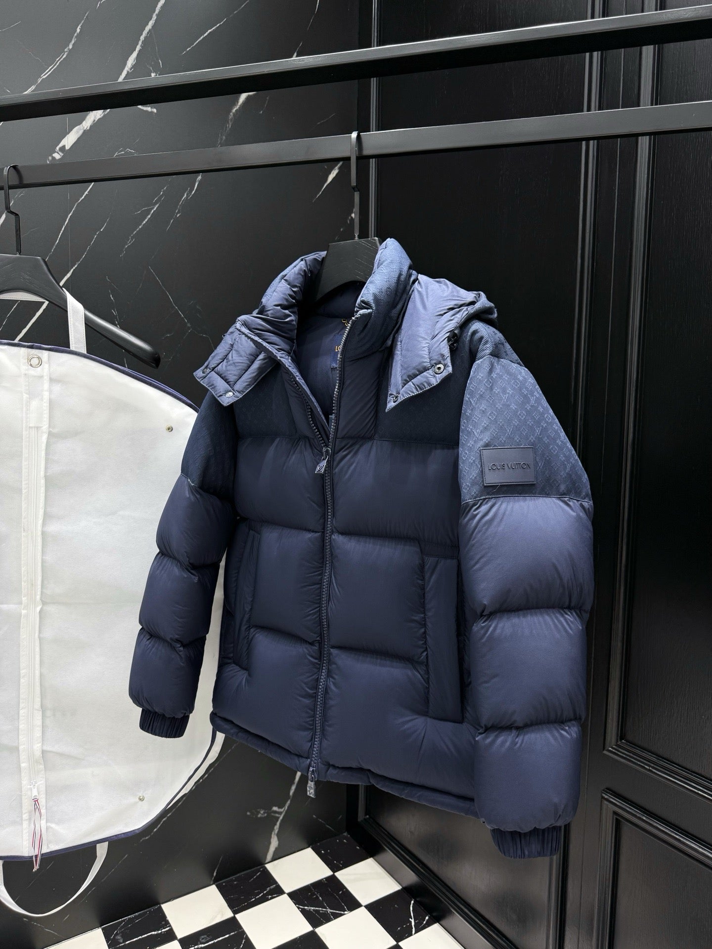 Black and Dark Blue Jacket