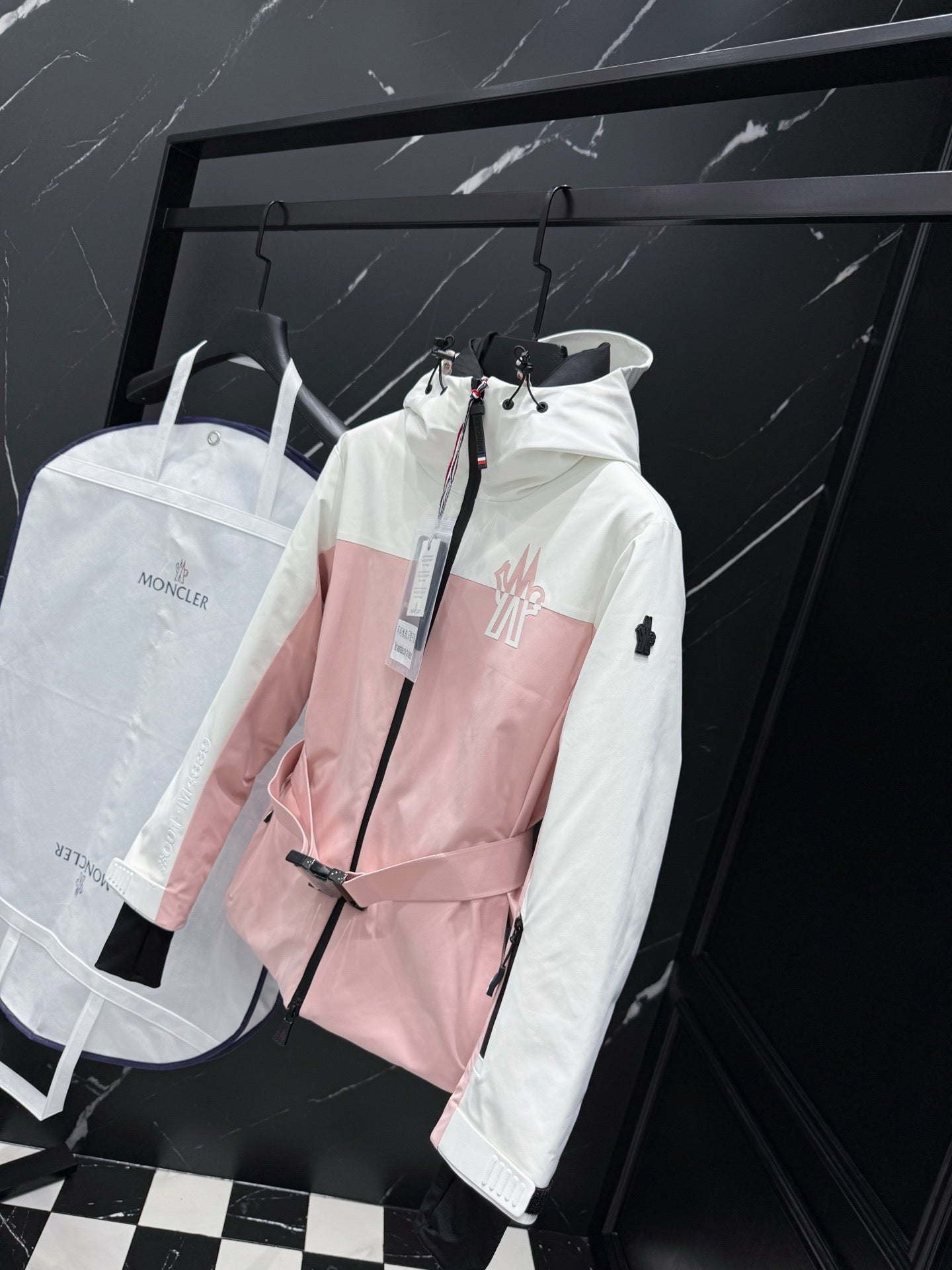 Black White and Pink White Jacket