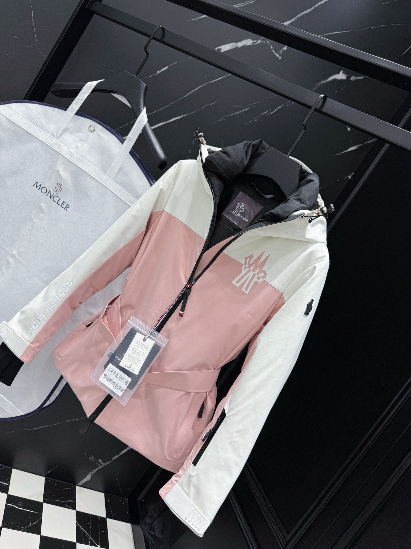 Black White and Pink White Jacket