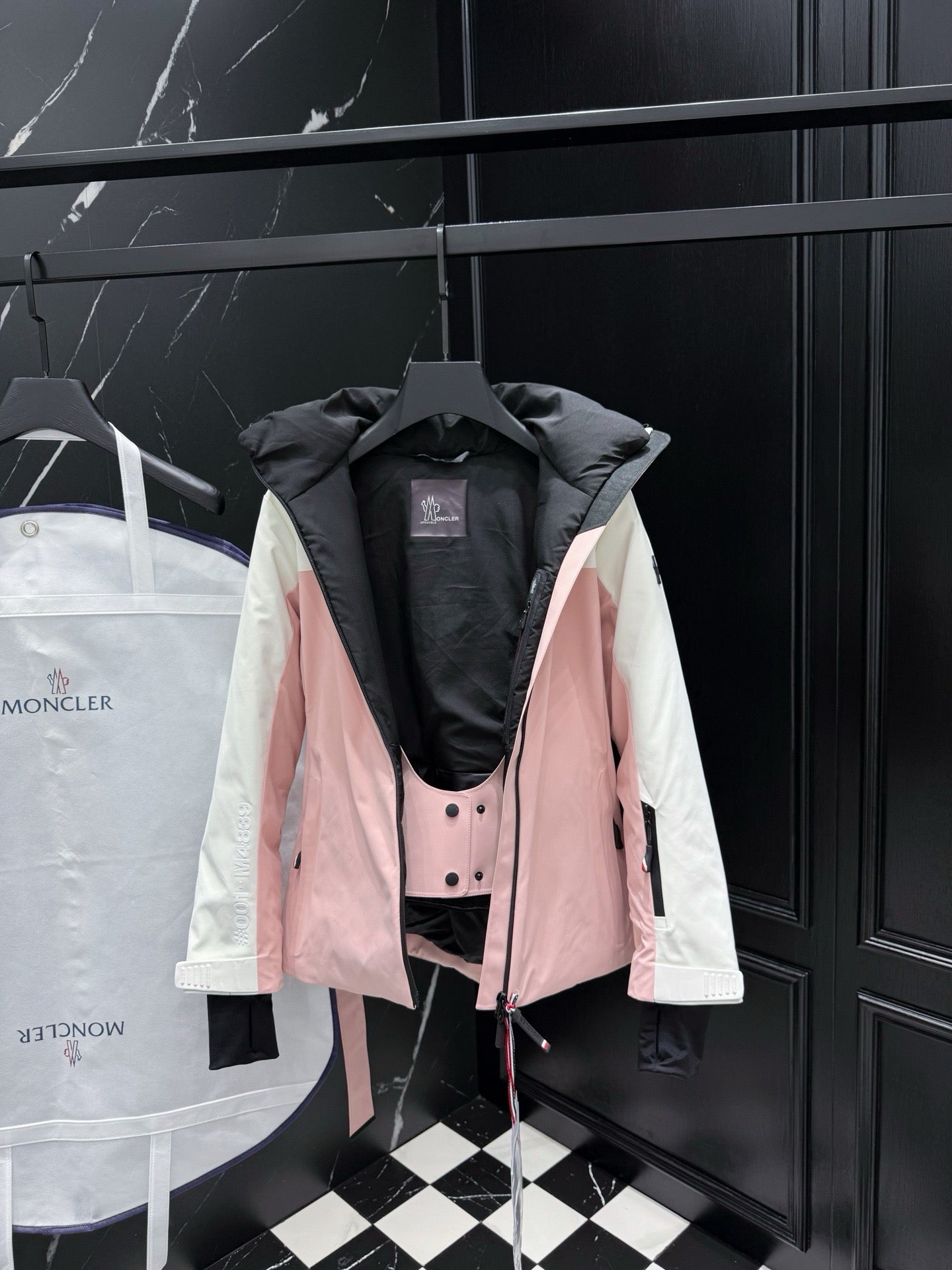 Black White and Pink White Jacket