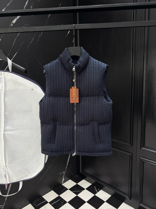 Dark Blue and Grey Vest