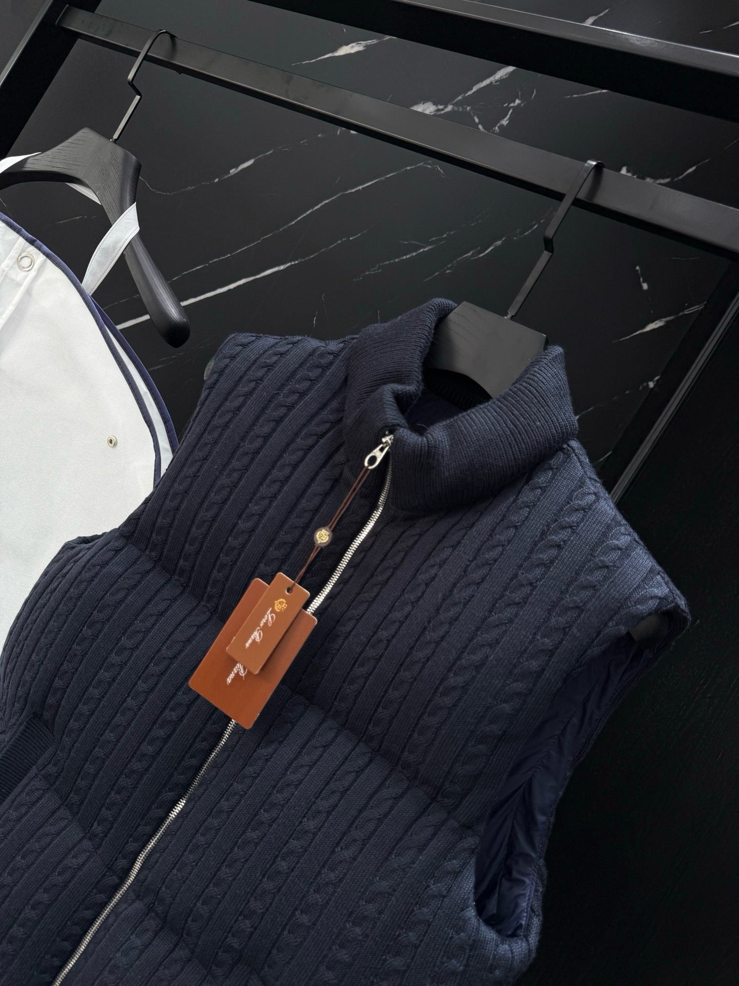 Dark Blue and Grey Vest