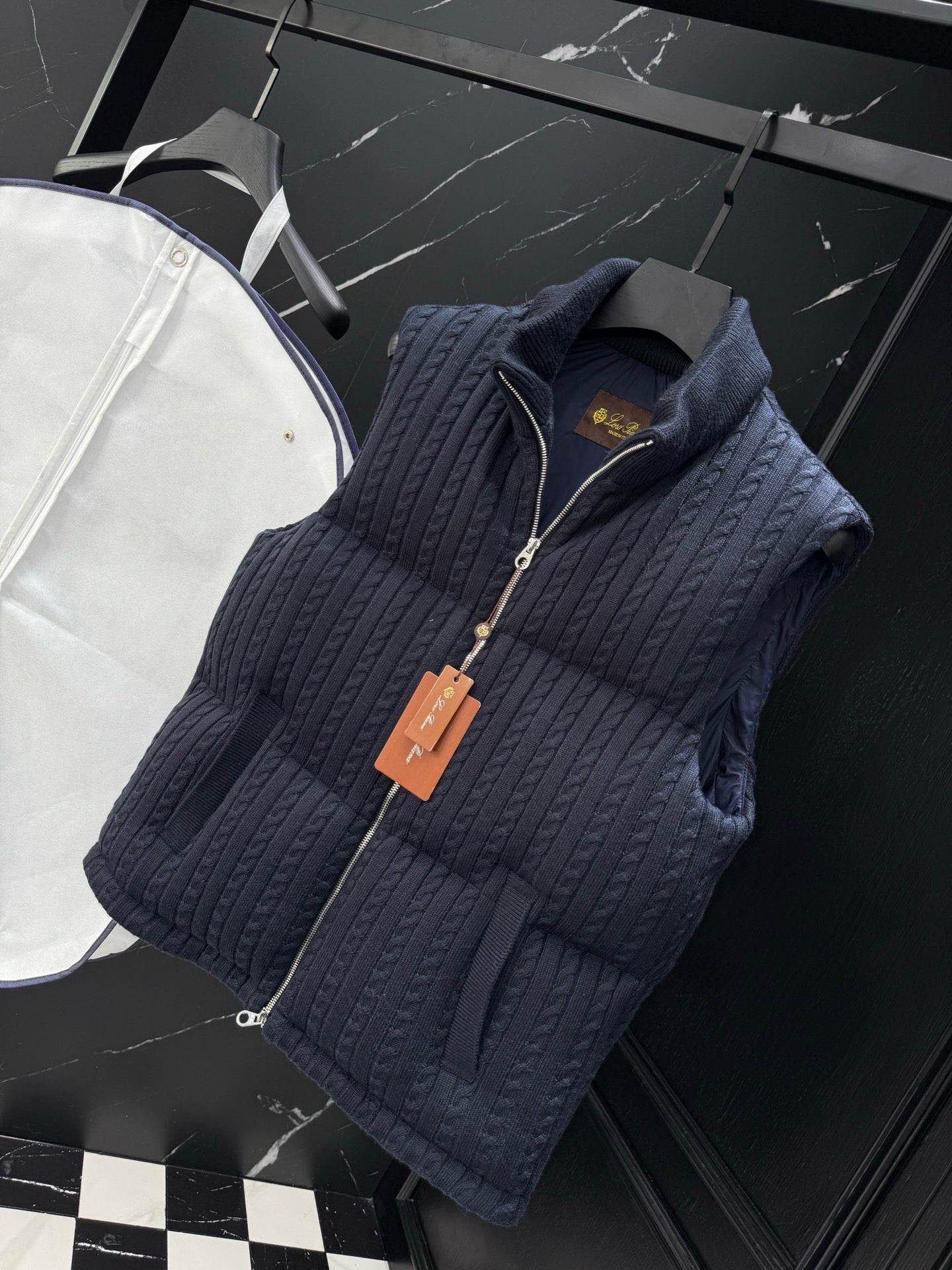 Dark Blue and Grey Vest