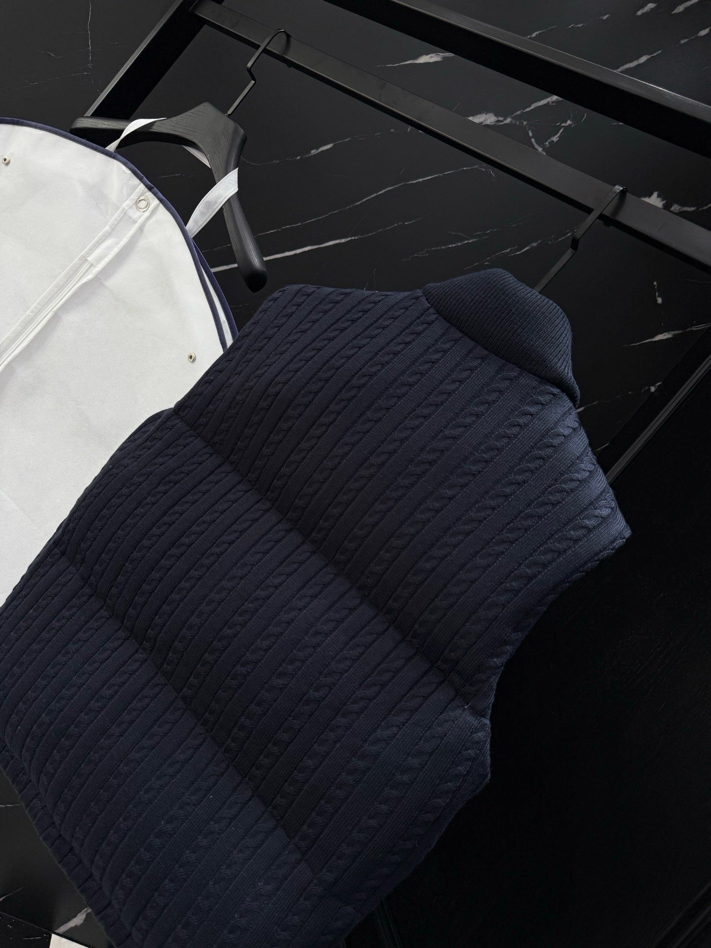 Dark Blue and Grey Vest