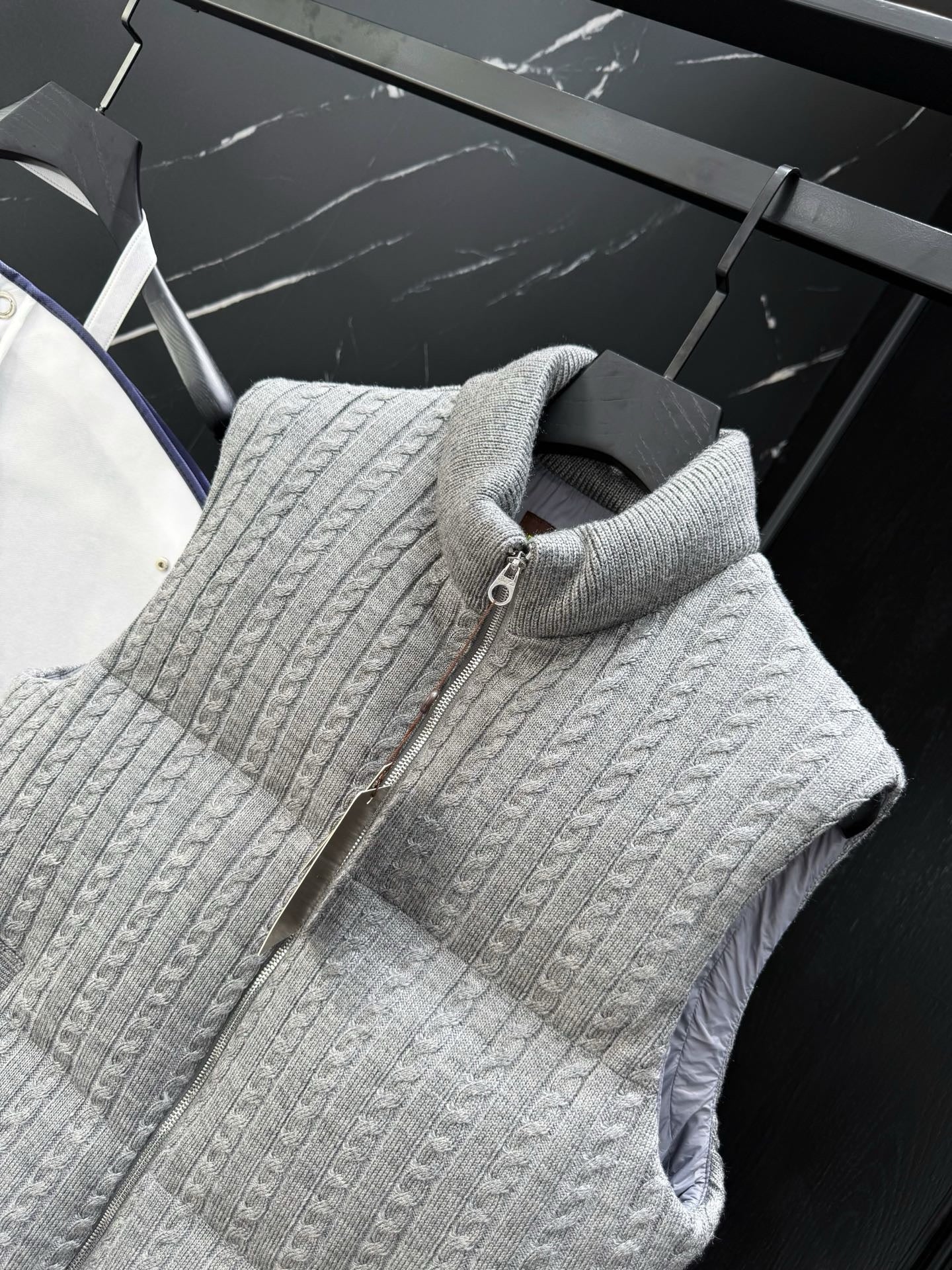 Dark Blue and Grey Vest