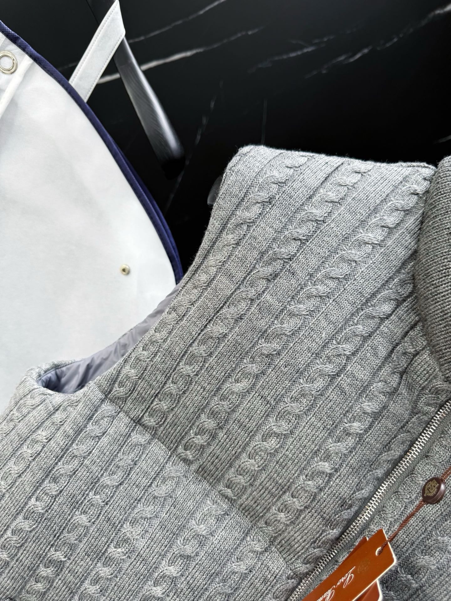 Dark Blue and Grey Vest