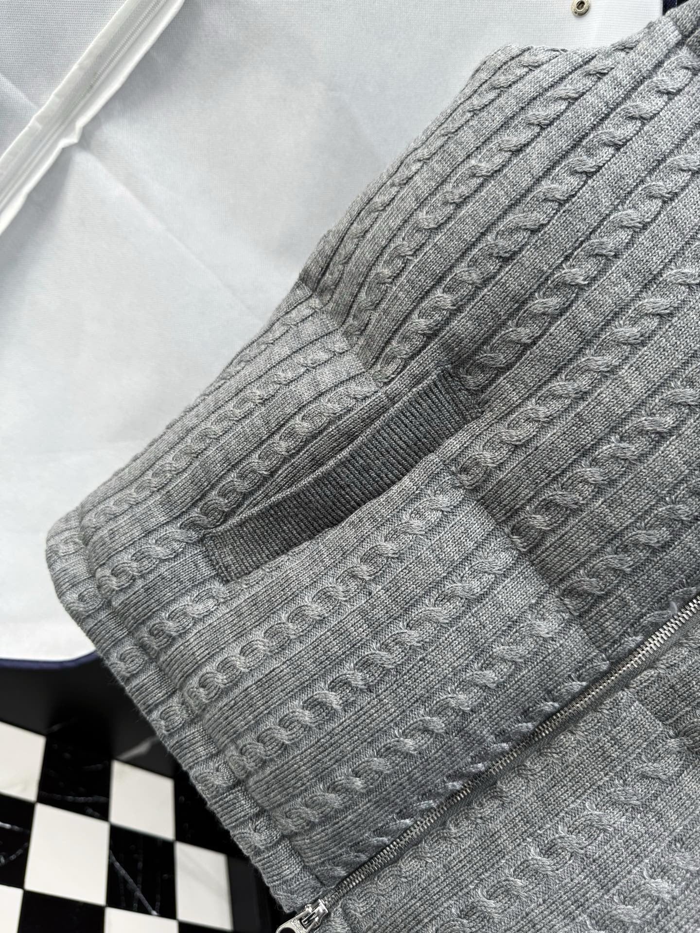 Dark Blue and Grey Vest