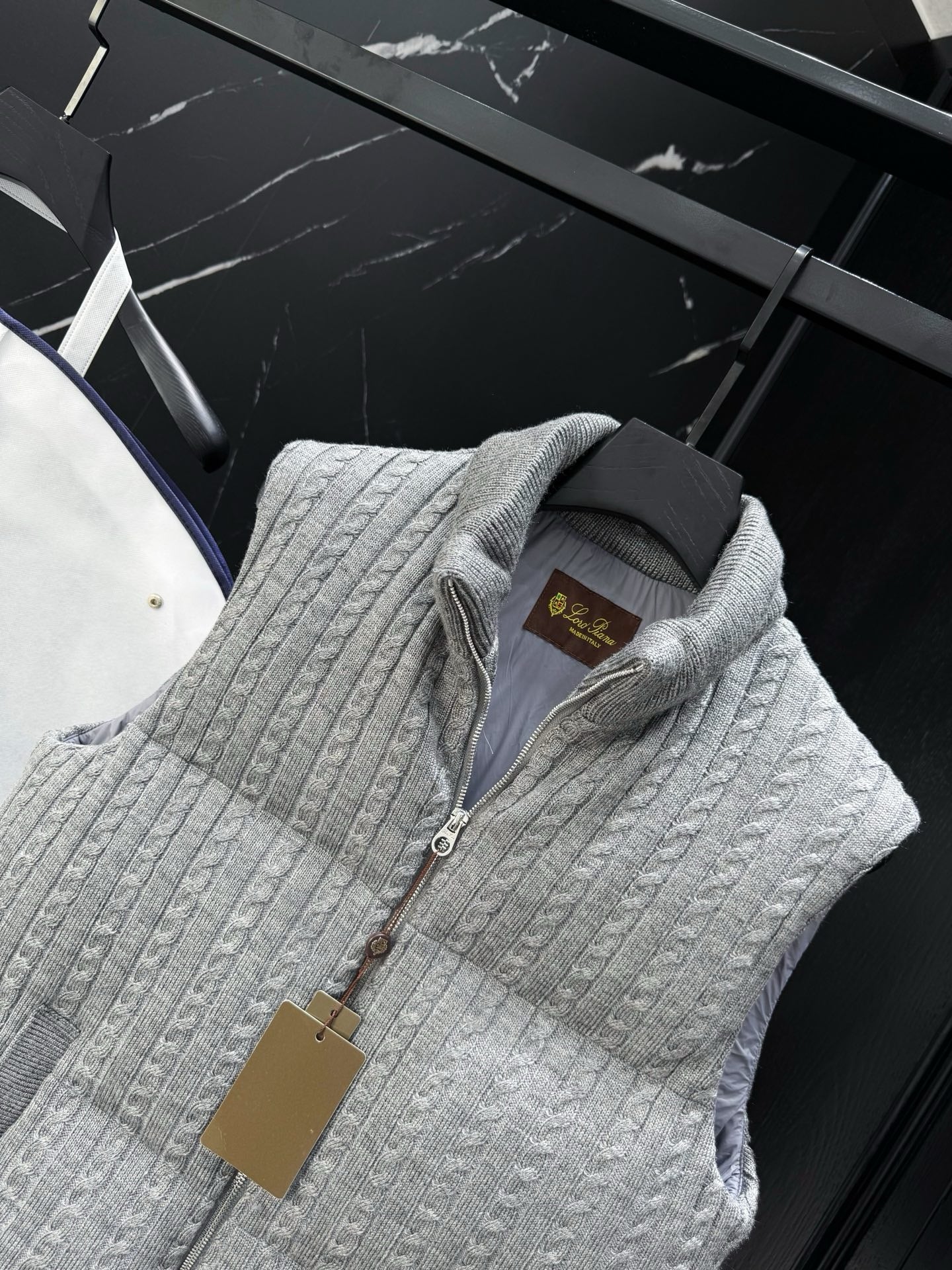 Dark Blue and Grey Vest