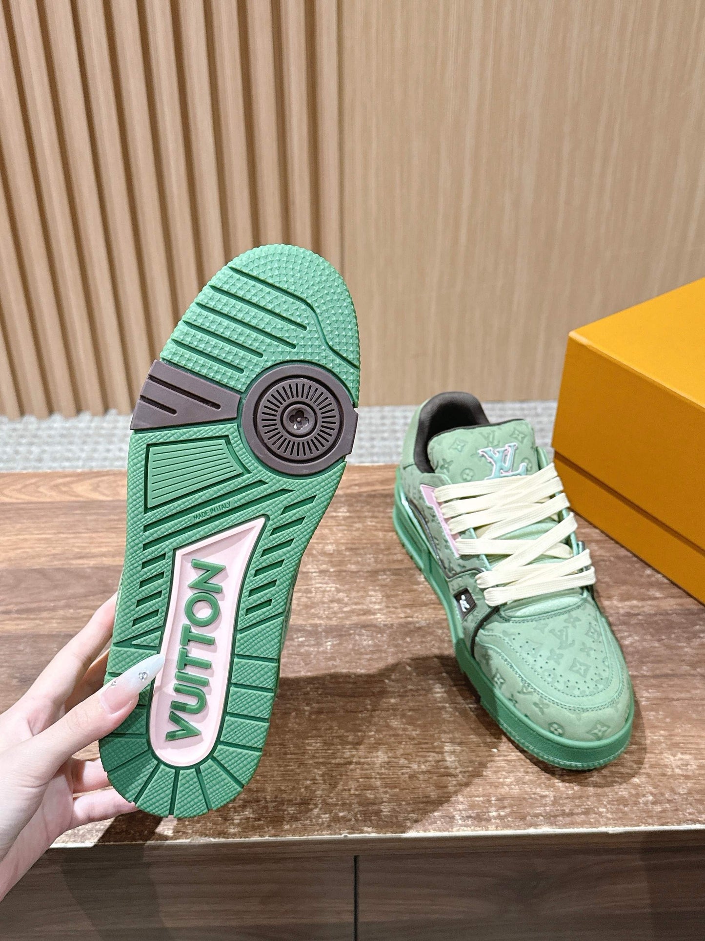 Blue and Green Shoes