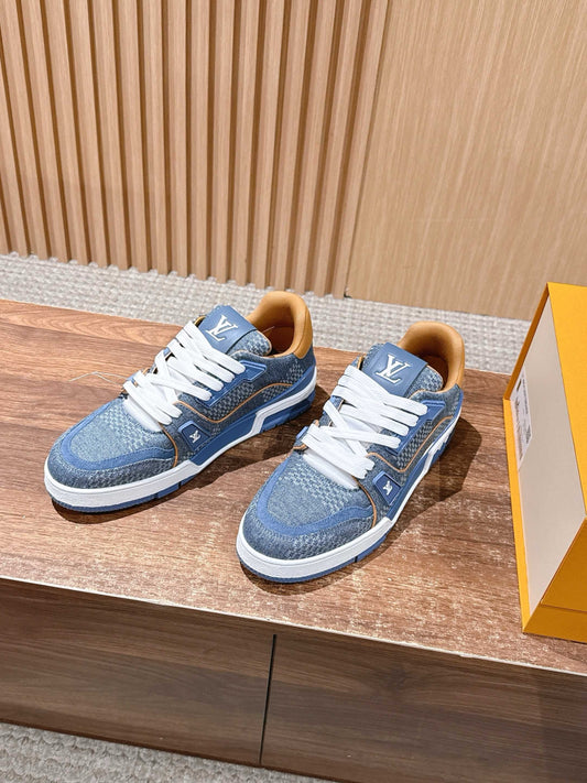 Blue and Black Shoes