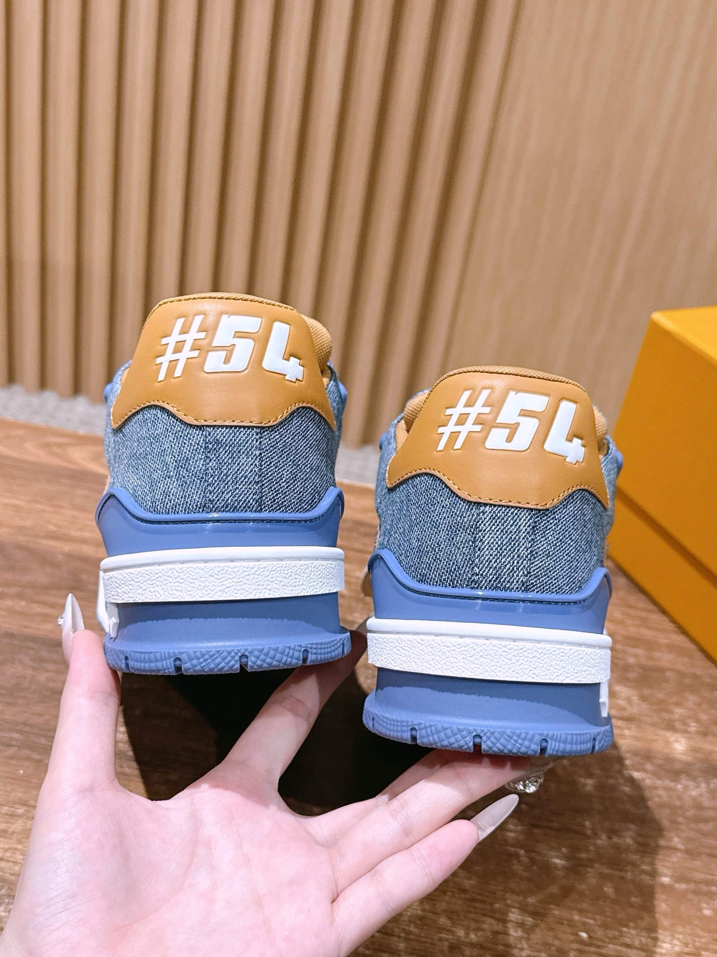 Blue and Black Shoes