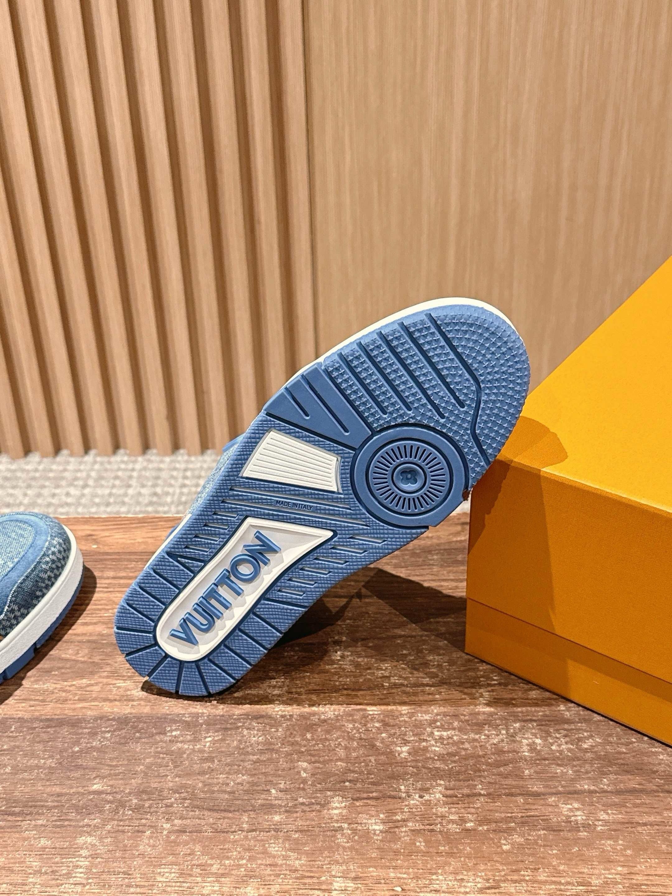 Blue and Black Shoes