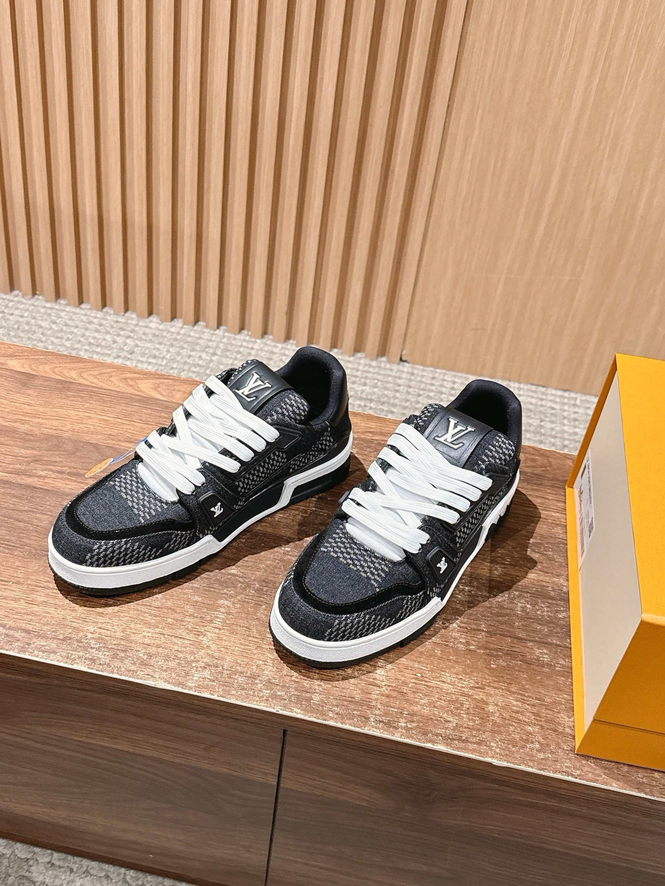 Blue and Black Shoes