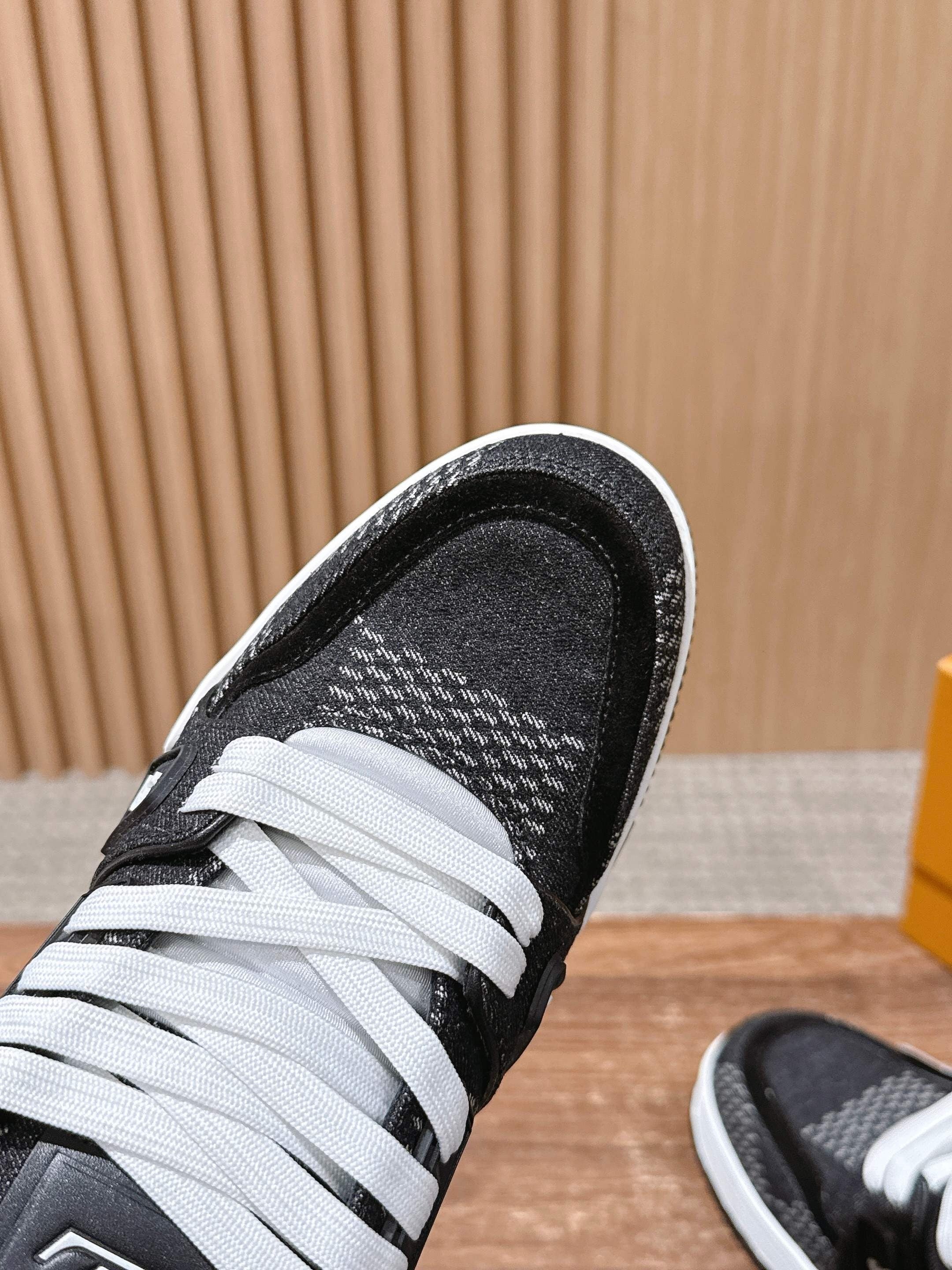 Blue and Black Shoes