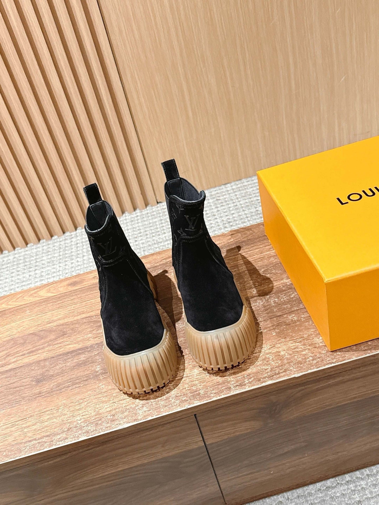 Black and Beige Shoes