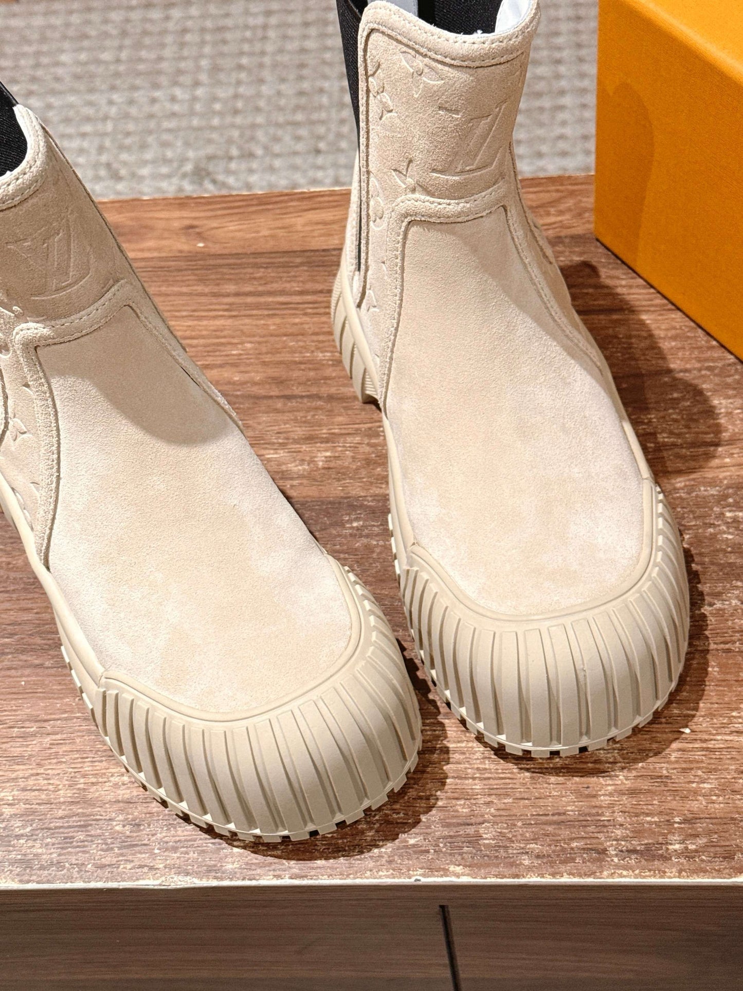 Black and Beige Shoes