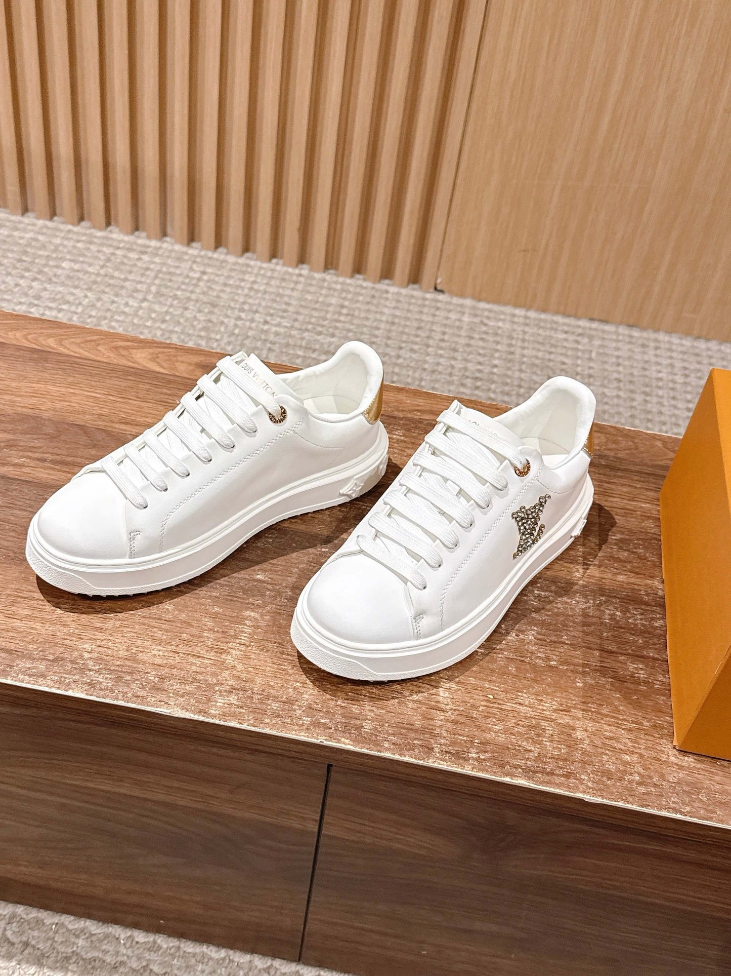 Brown and White Shoes