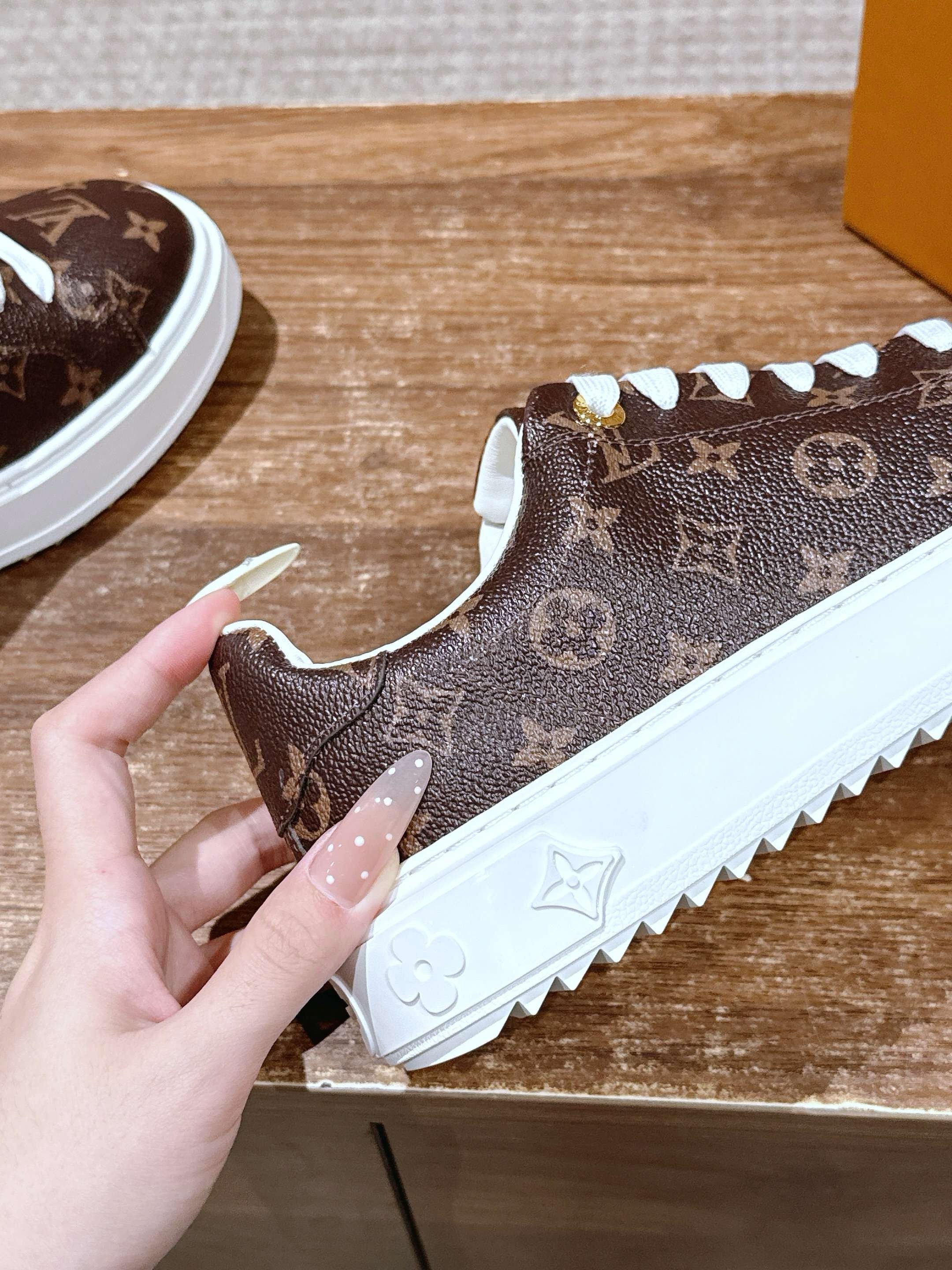 Brown and White Shoes