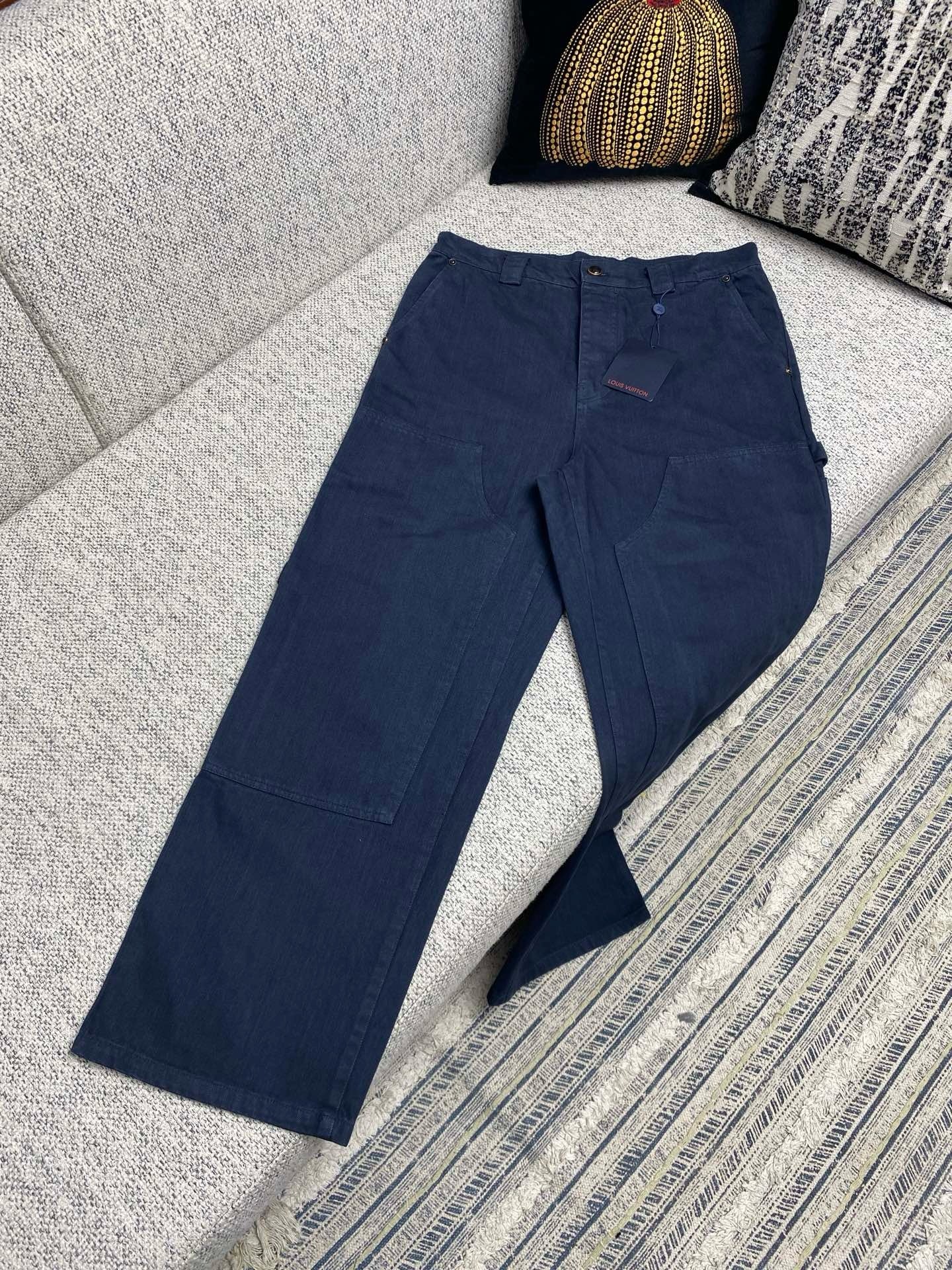 Dark Blue and Beige Pant