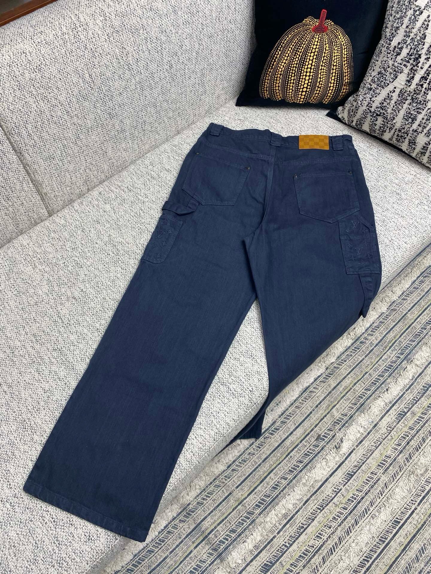 Dark Blue and Beige Pant