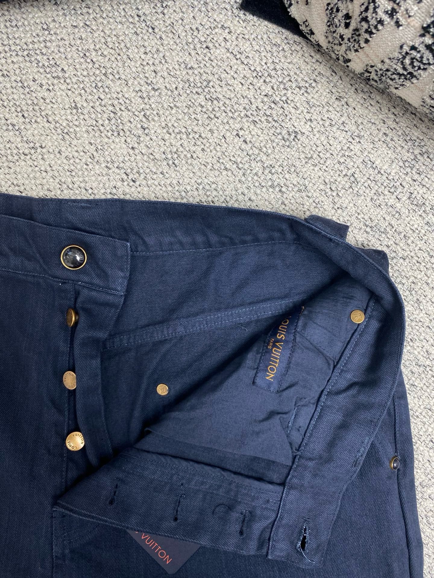 Dark Blue and Beige Pant