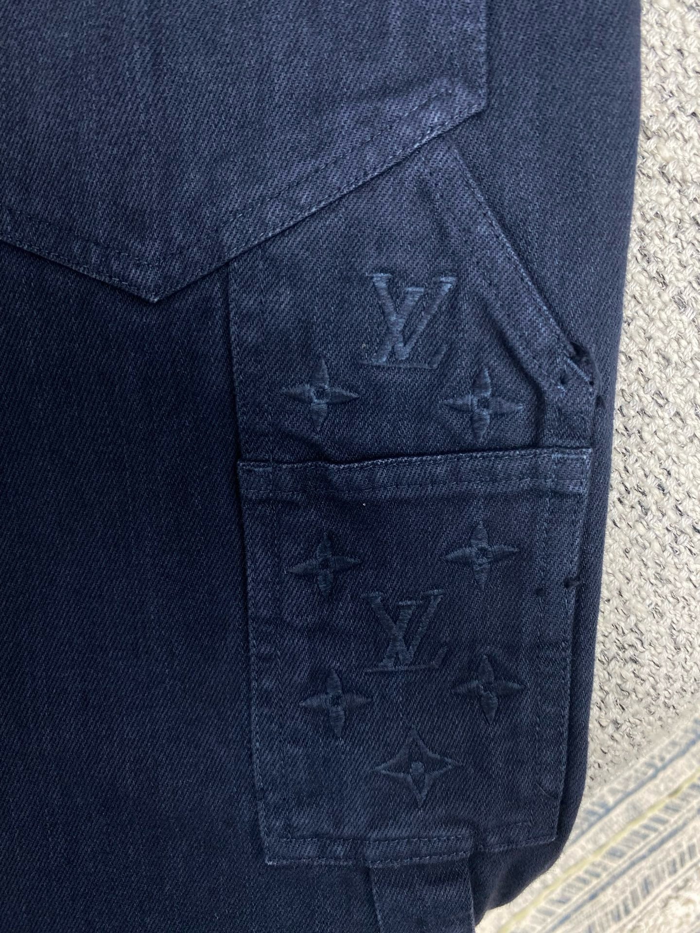 Dark Blue and Beige Pant