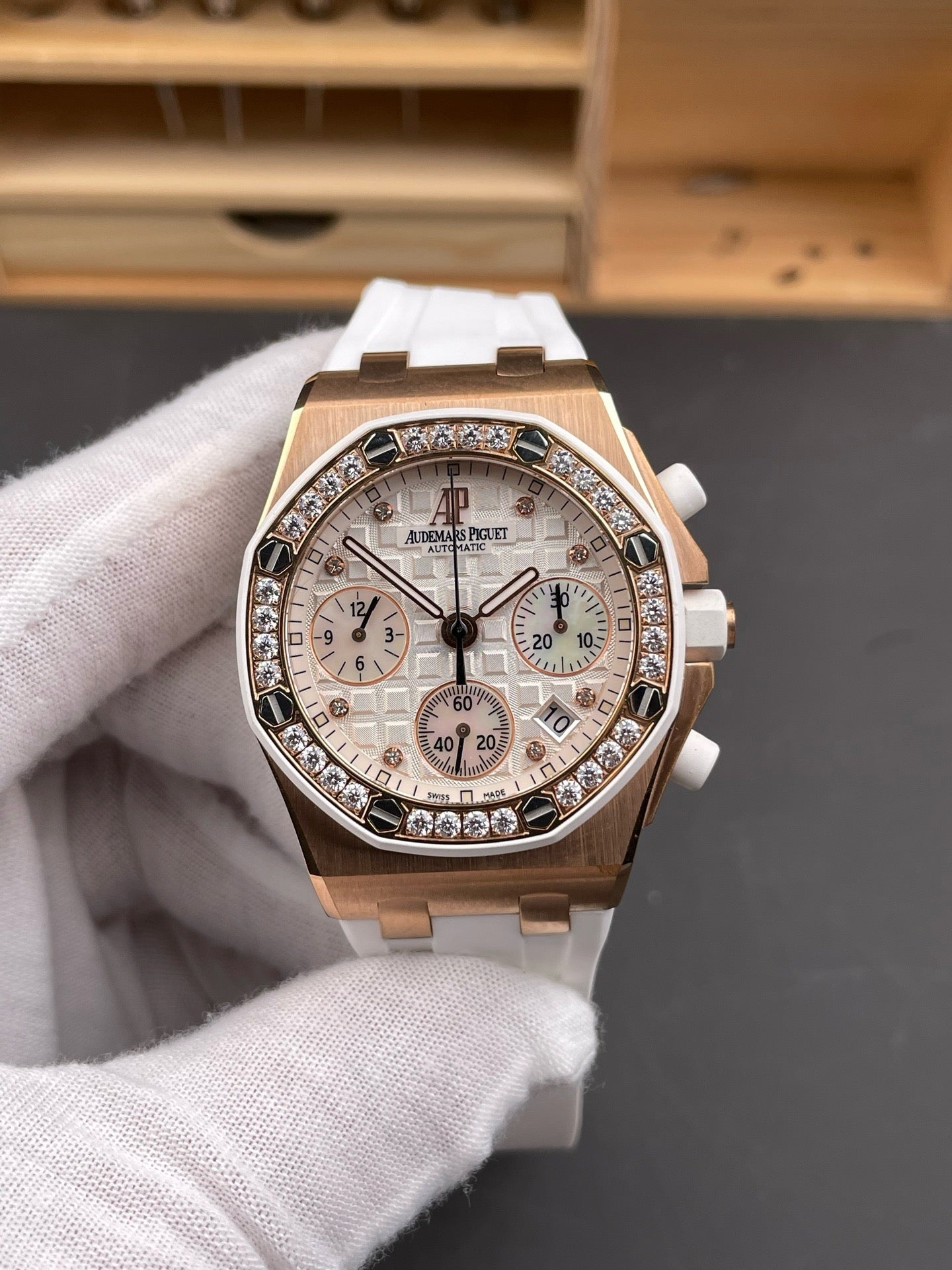 Brown White Watch