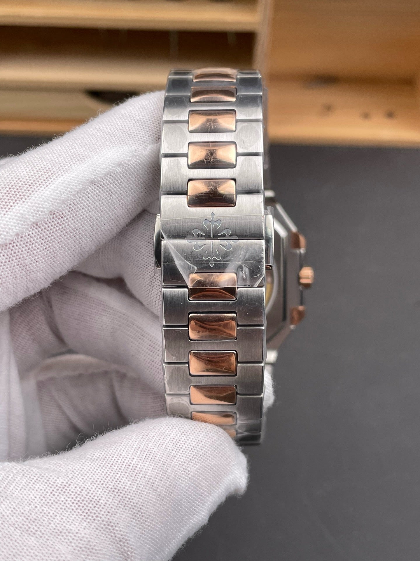 Rose Gold Silver Watch