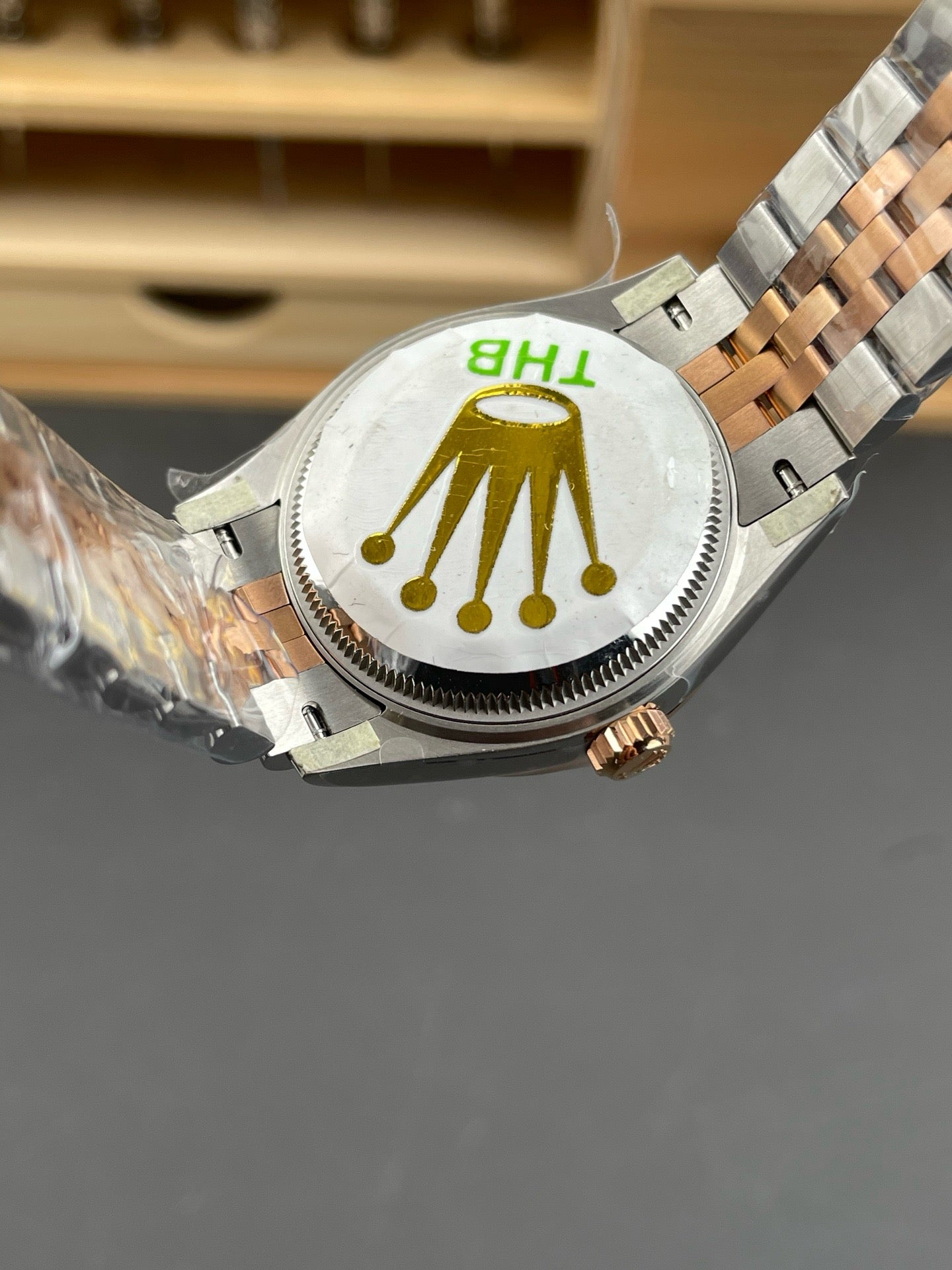 Rose Gold Silver Watch