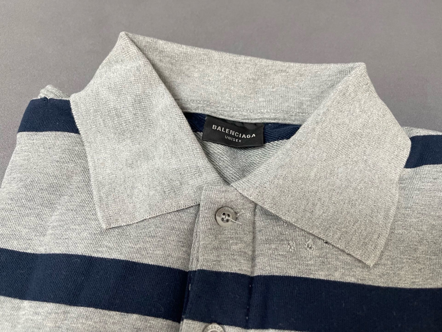 Grey Dark Blue Polo