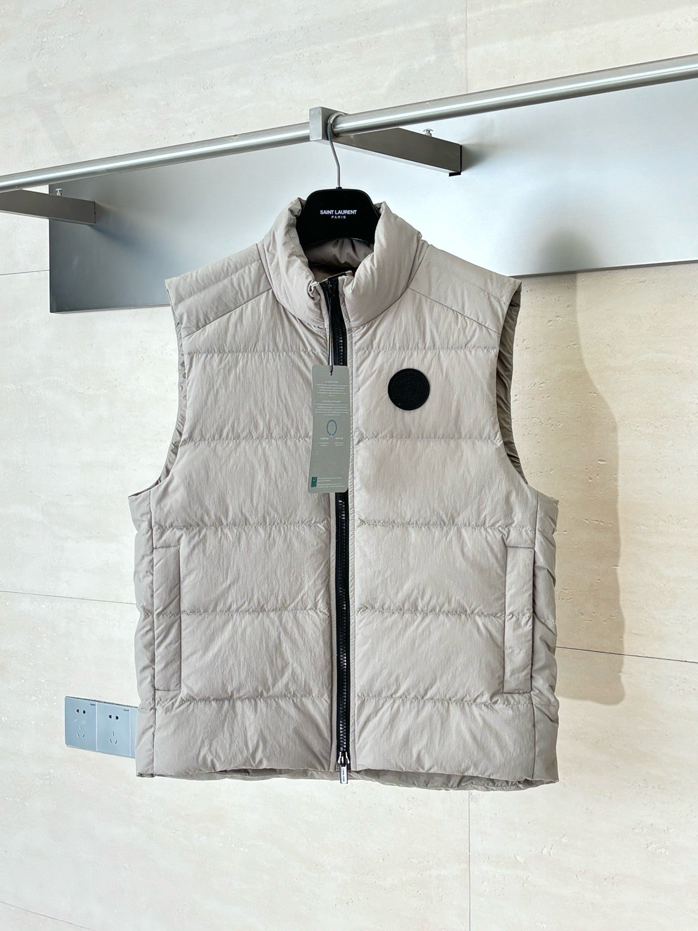 Black and Beige Vest